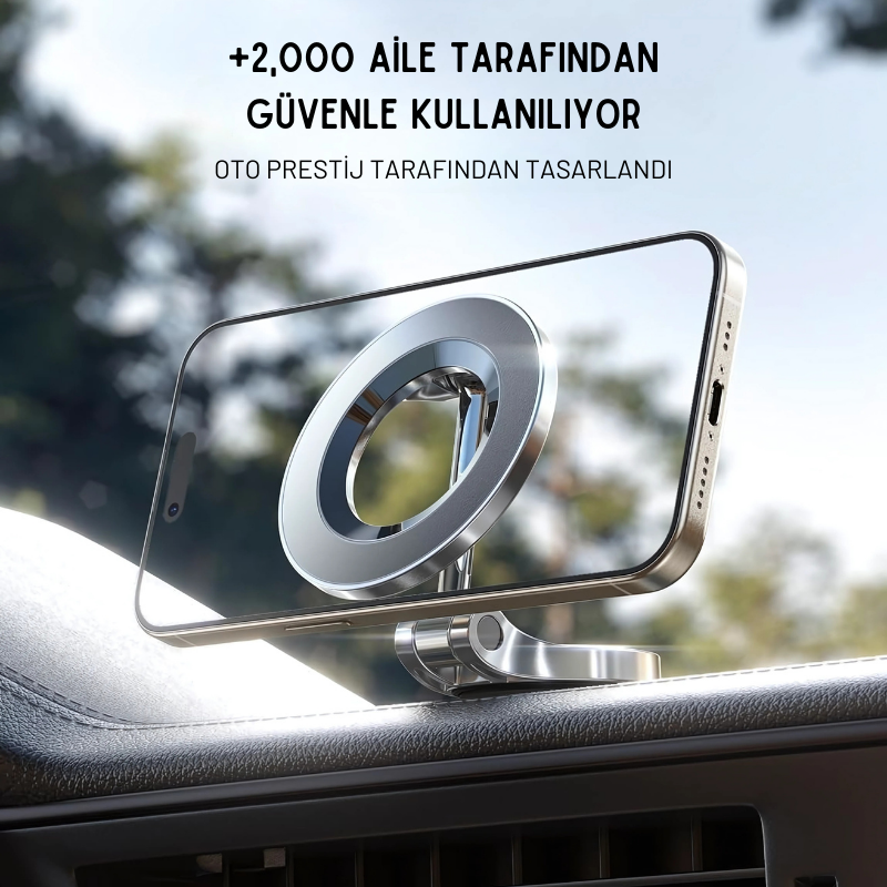 Oto Prestij MagSafe Manyetik 1080° Telefon Tutucu