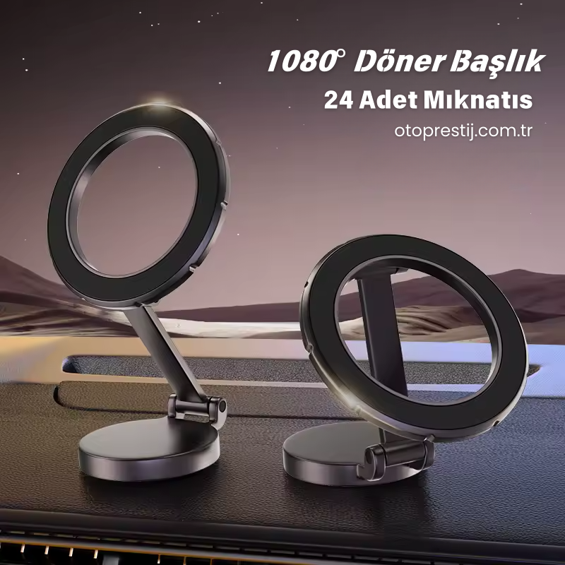 Oto Prestij MagSafe Manyetik 1080° Telefon Tutucu